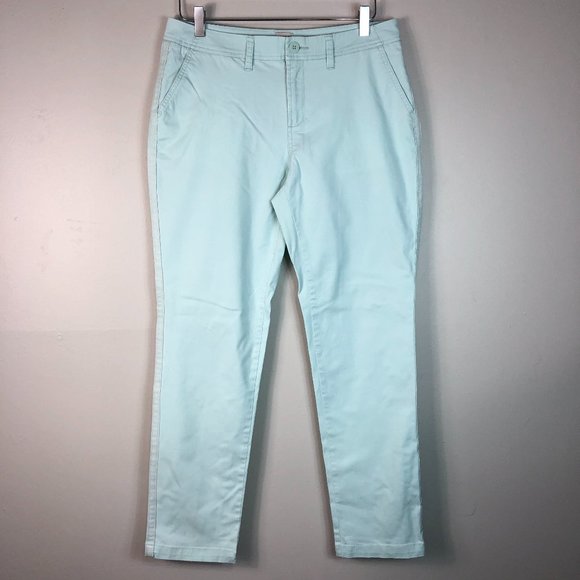 Any Day Ladies Size 8 Green Cotton Casual Pants - Picture 1 of 5